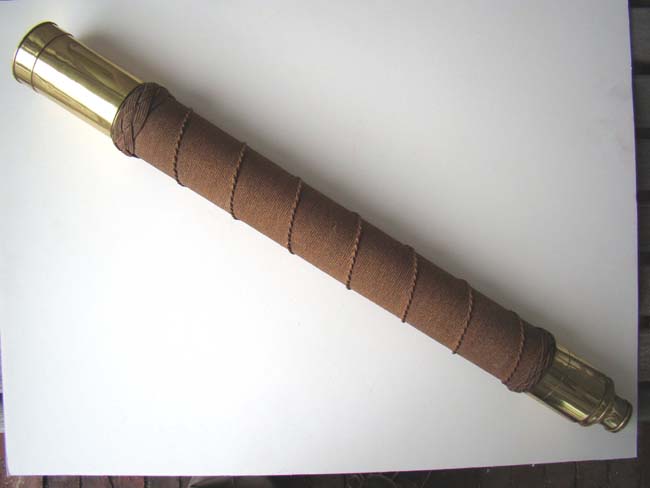 A Single Draw Mariner's Telescope with fancy ropework barrel by E & G.W. Blunt of New York circa 1824-1830. — image 2